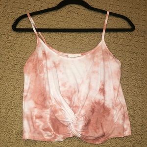 Tilly’s Tye Dye Pink Cropped Tank Top